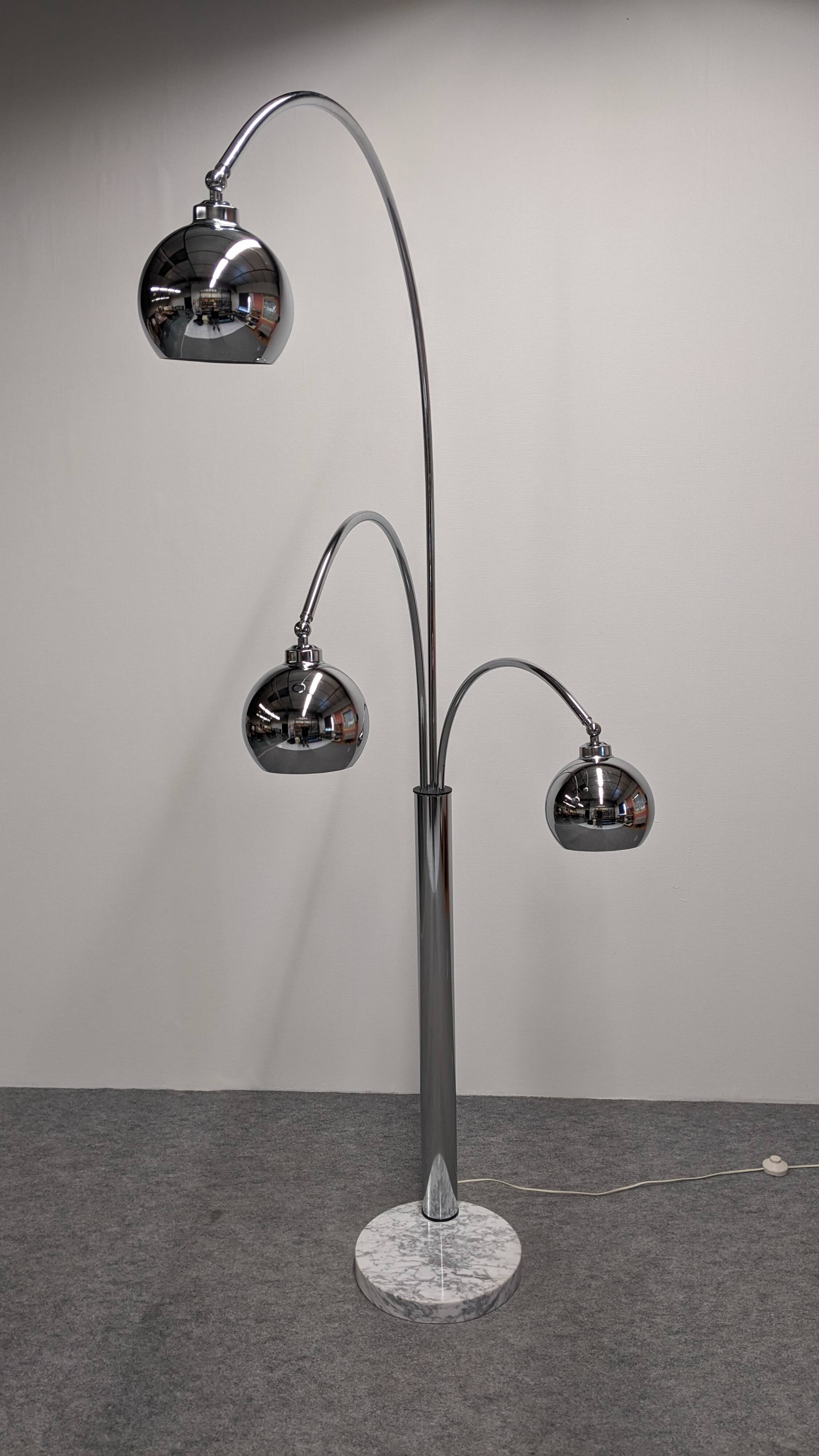 Lampadaire Muguet Eye ball Space age de Goffredo Reggiani, Italie vers 1970