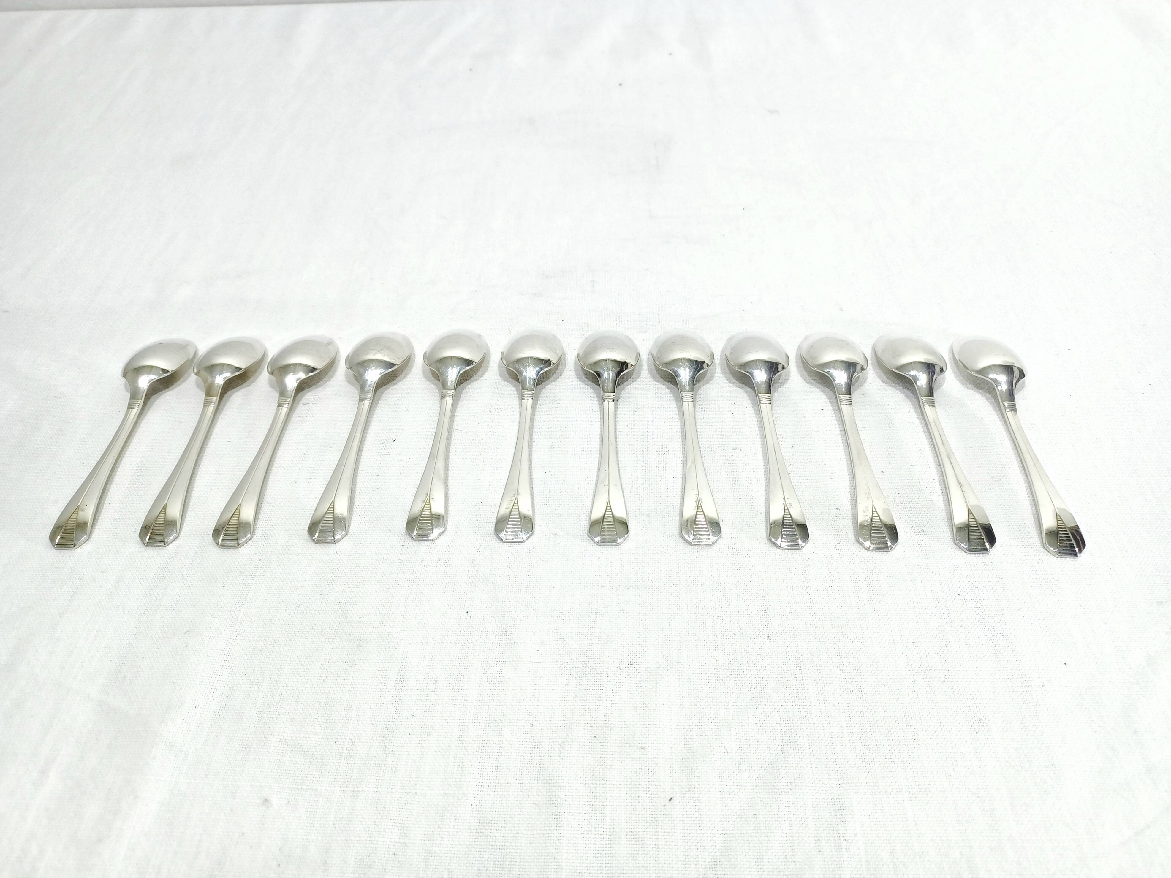 CHRISTOFLE - 12 ATLANTIDE MOCHA SPOONS