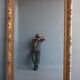 Miroir en stuc doré époque Restauration 126x212cm
