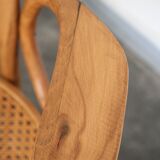 A pair of vintage bent wood svivel chairs by Salvaatore Leone Italy