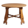 Round beech coffee table with curved legs, 1980s.