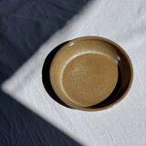 A solid brown flat-bottomed stoneware bowl D18