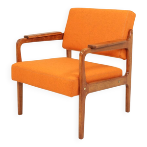 Fauteuil vintage en tissu - laine