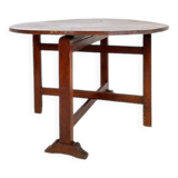 Foldable winemaker's table in solid oak - Ø 110.5cm