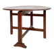 Folding winemaker's table in solid oak - Ø 110.5cm