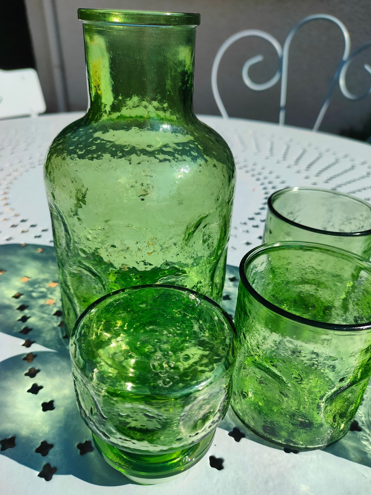 Carafe et verre Vintage
