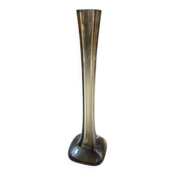 Soliflore verre ambré