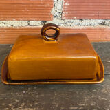 Beurrier Ancien ST CLEMENT Céramique Marron Made In France Vintage #D8