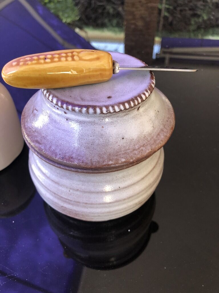 Beurrier et pot à moutarde