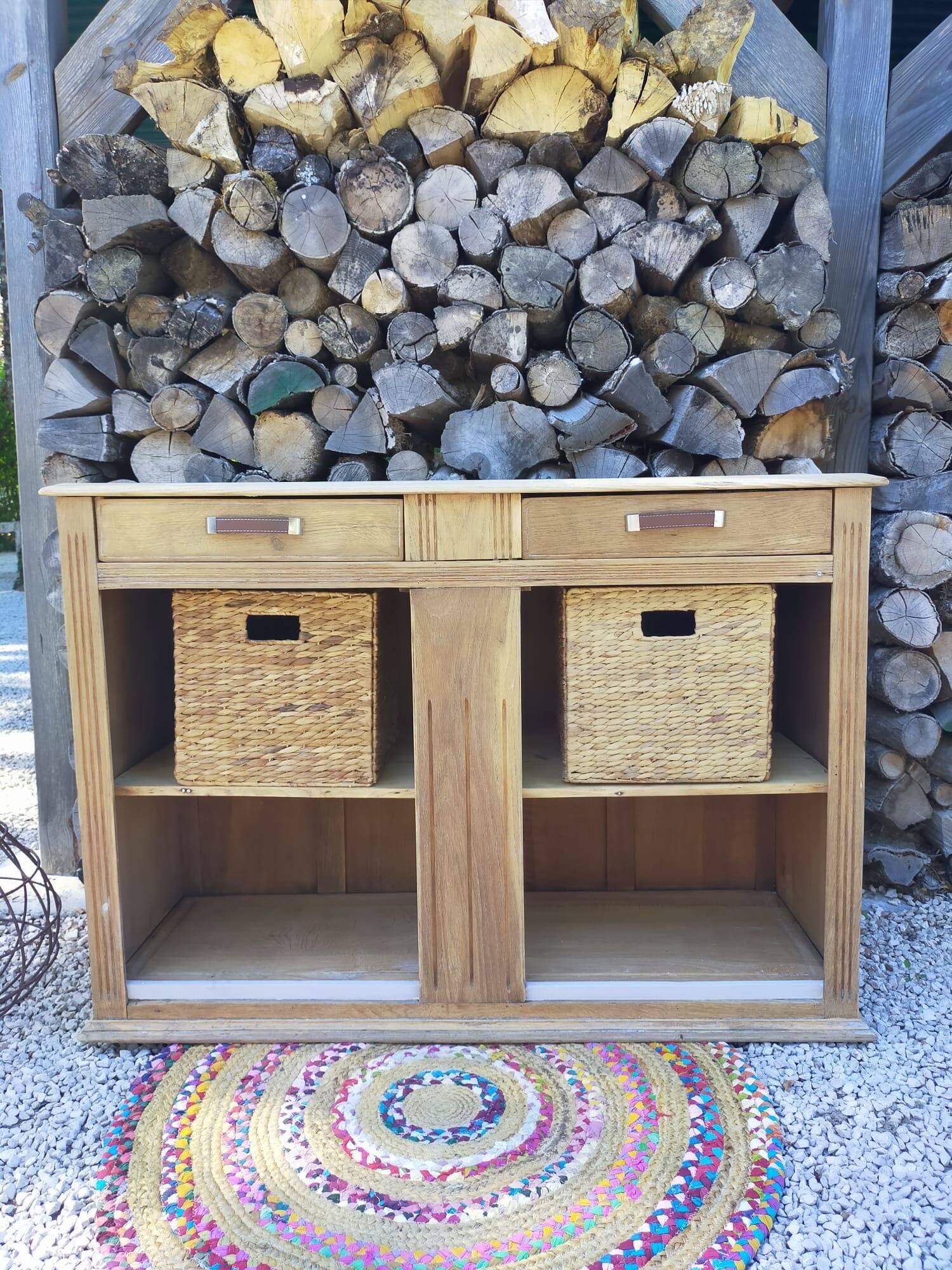 Solid wood storage furniture