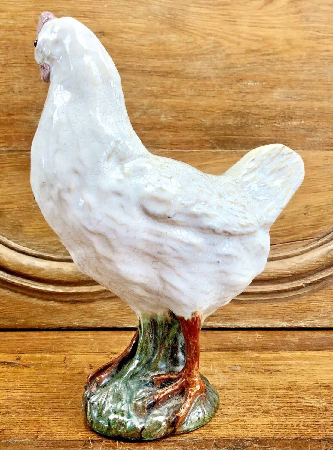 Terracotta hen Bavent XIX sulphide eyes