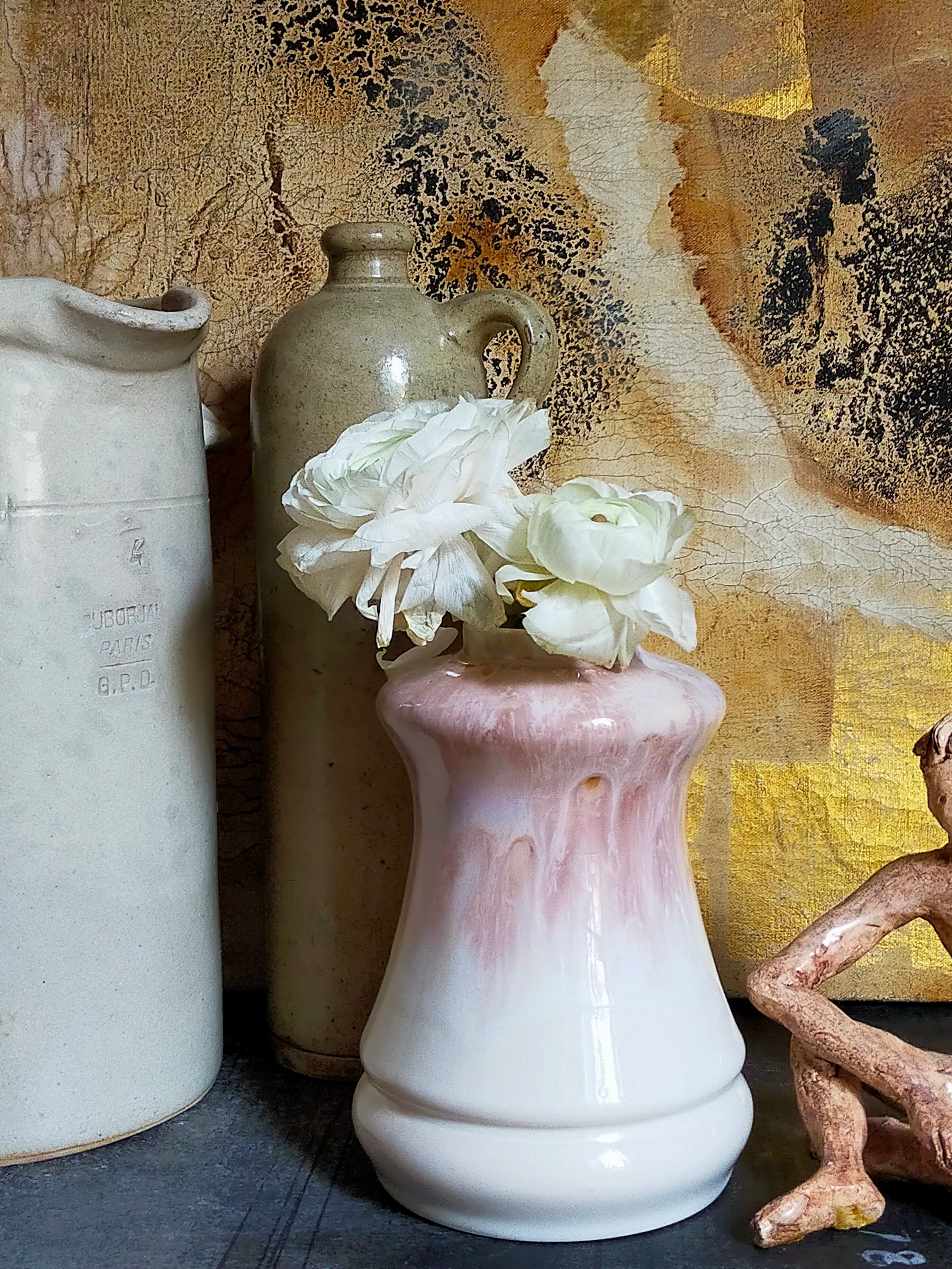 Ceramic vase of St-Uze manufacture Rodaceram 60s