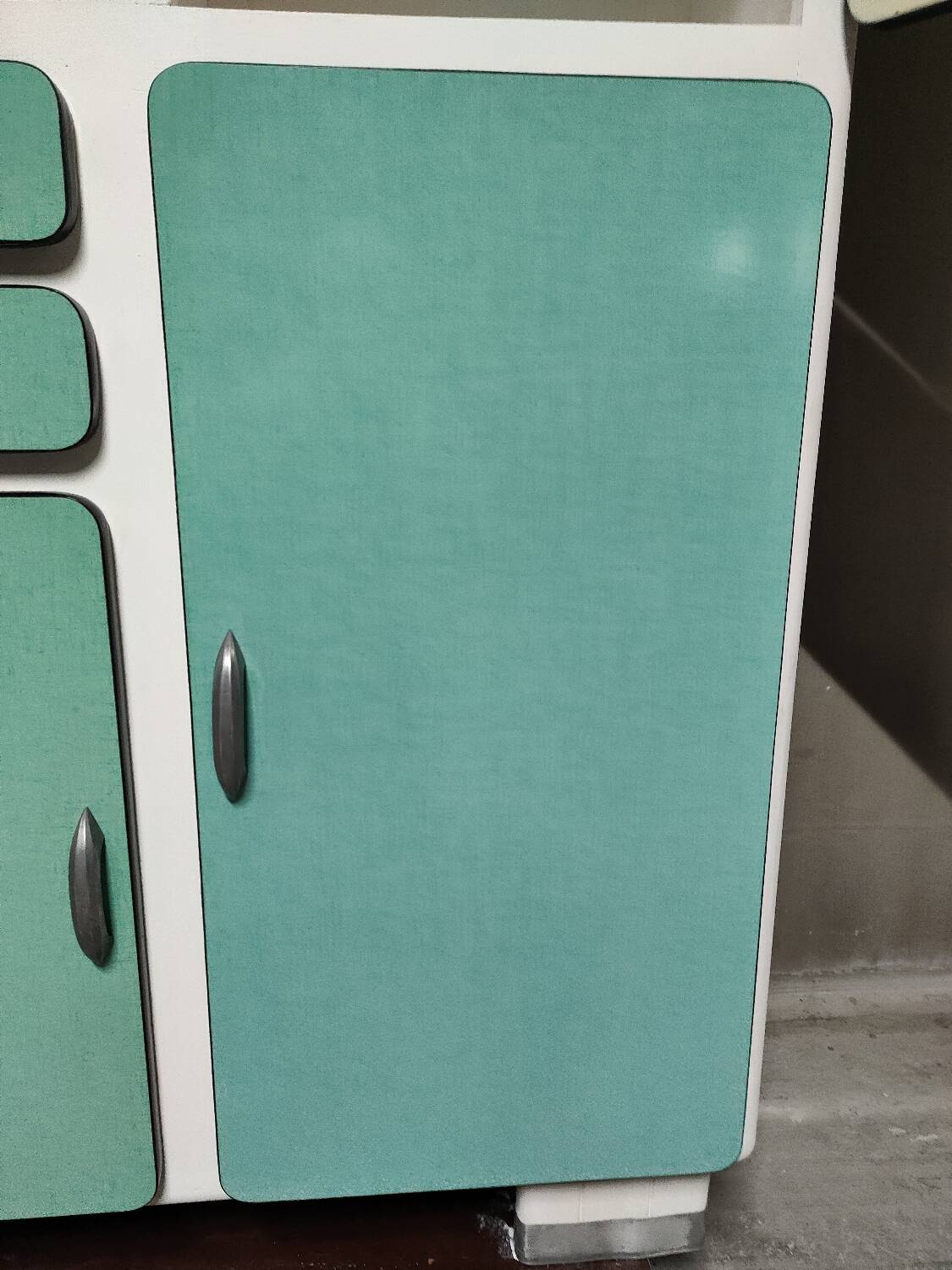 Green Formica cupboard or sideboard - 1960s