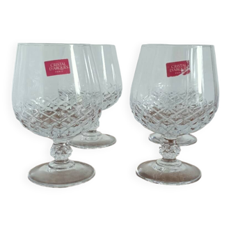 4 crystal d'arques brandy glasses