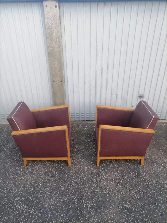 Paire de 2 fauteuil art deco