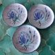 Three dessert plates signed Le Brescon Vallauris 60's