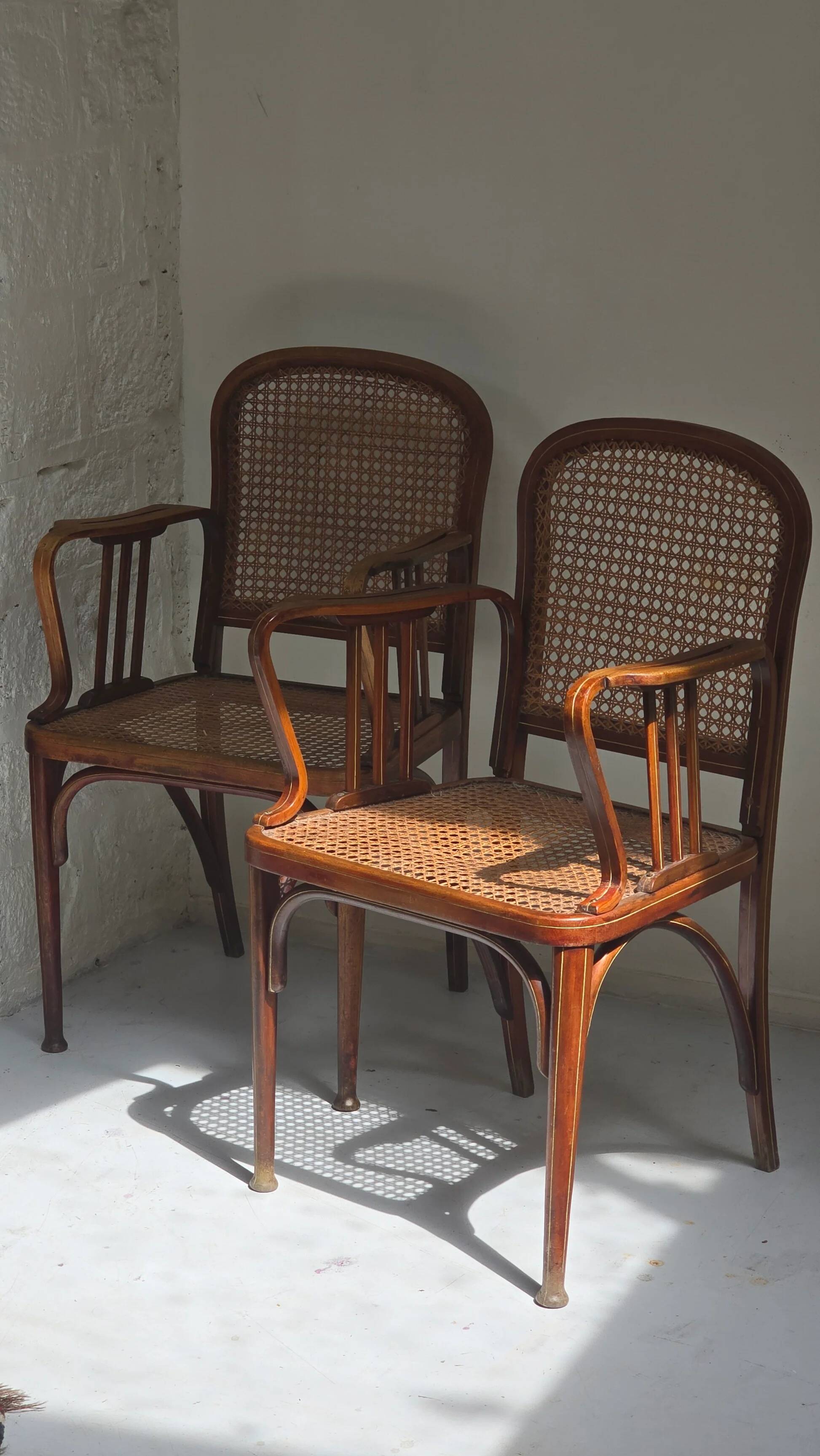 Rare pair of Thonet armchairs
