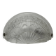 Art Deco half-dome pressed glass wall lamp