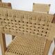 Set of six papercord dining chairs, France 1950's