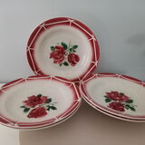Lot de 6 assiettes creuses Digoin Sarreguemines