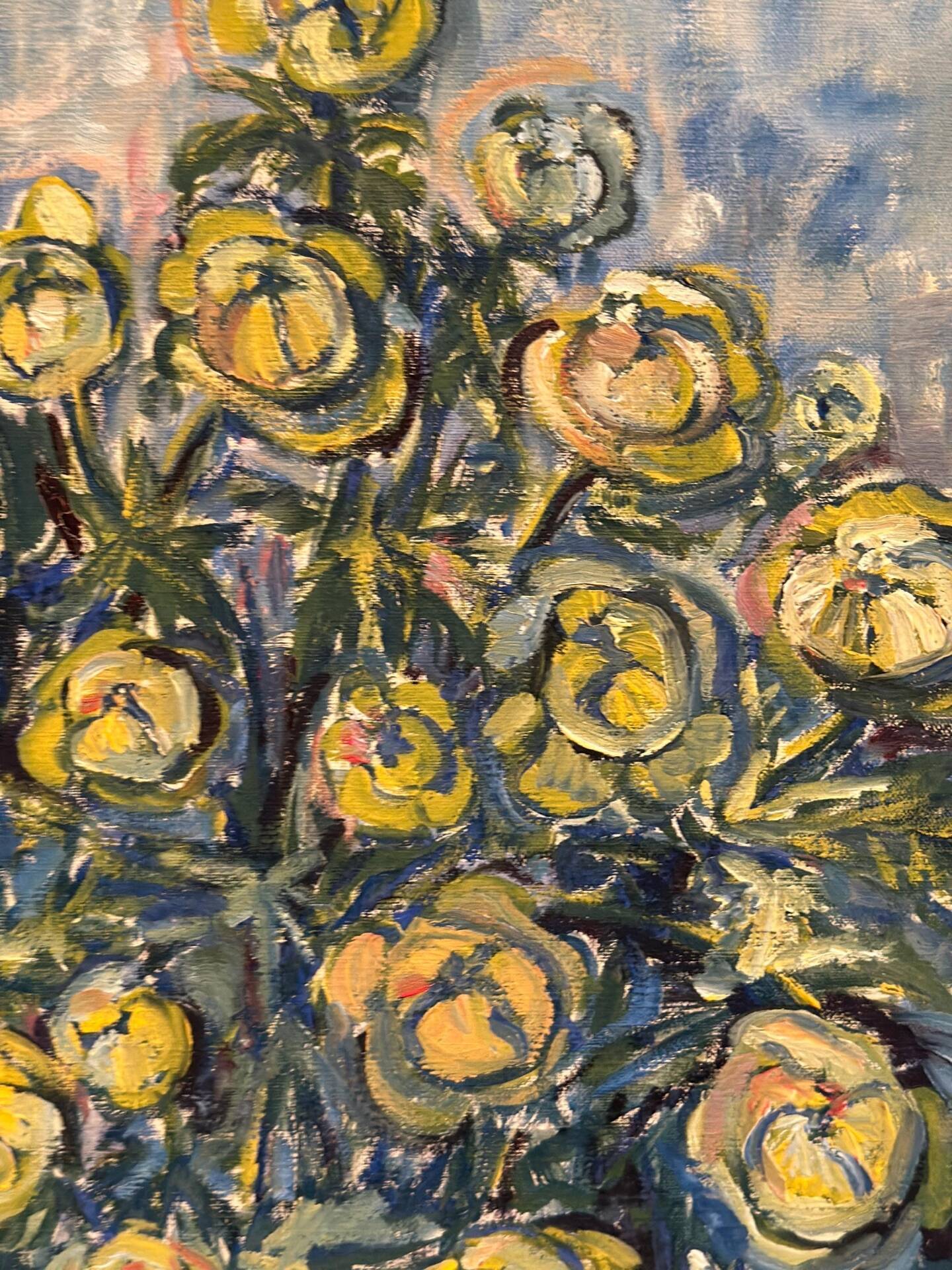Swedish Oil on Canvas – “Flower” by S. Koskinen – Dated 1978