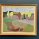 Original Swedish Oil on Panel – “Trees and Fields” by Carl‑Einar Andersson (1925–1975) – 1959 – Vintage & Framed – 53 × 44.5cm (20.9"×17.5")