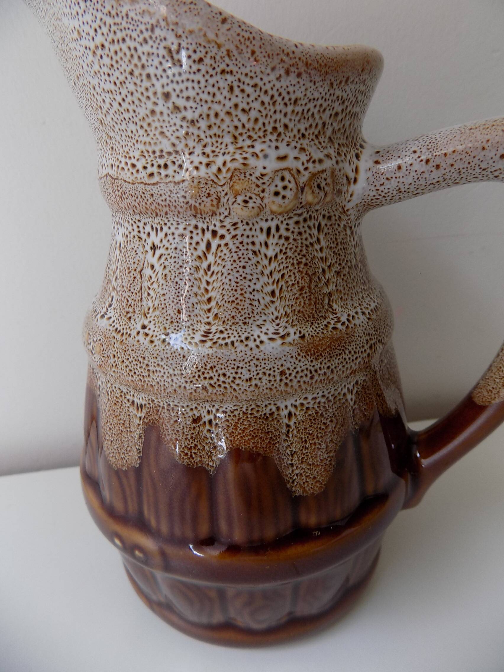 Stoneware pitcher (REVOL) numbered