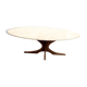 Table basse ovale marbre et palissandre