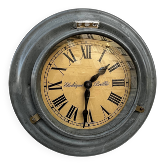 Horloge de gare en zinc Brillié 1920 atelier Ato Lapaute