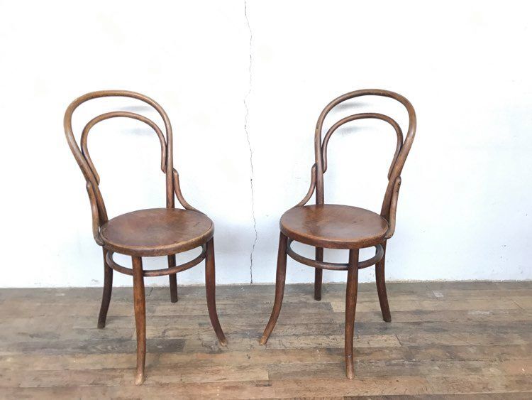 Pair of bistro chair number 14 fischel