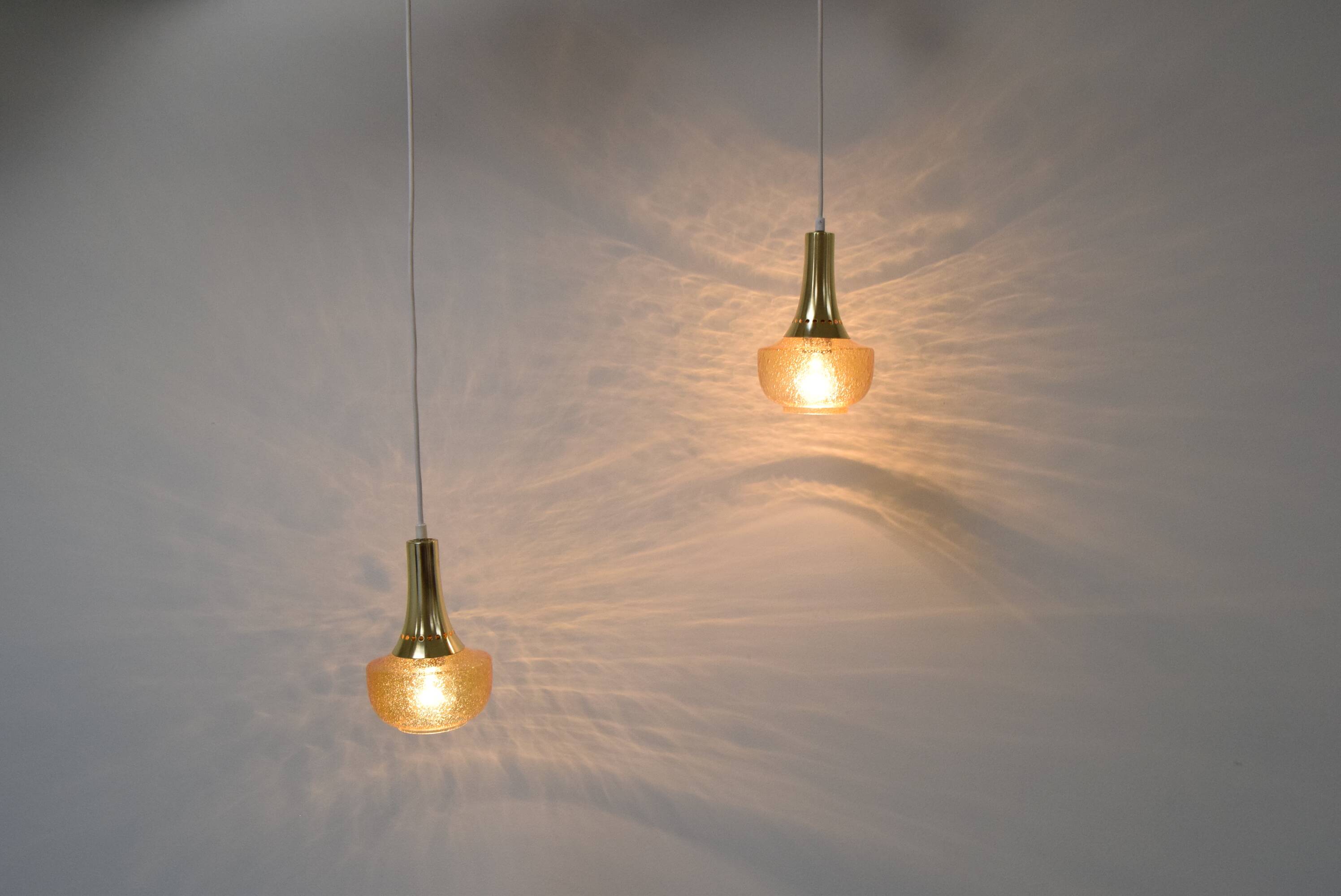 Pair of Mid-century Pendants, Czechoslovakia, 1960's.