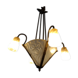 Art Deco chandelier by Degué