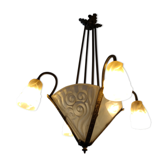 Lustre Art Déco Degué