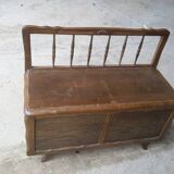 Petit Banc Coffre Chêne - XXè