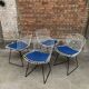 4 chaises 420 par Harry Bertoia pour Knoll International, 1960