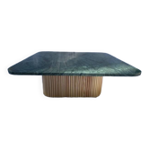 Table basse ANAÏA bois bond et marbre vert