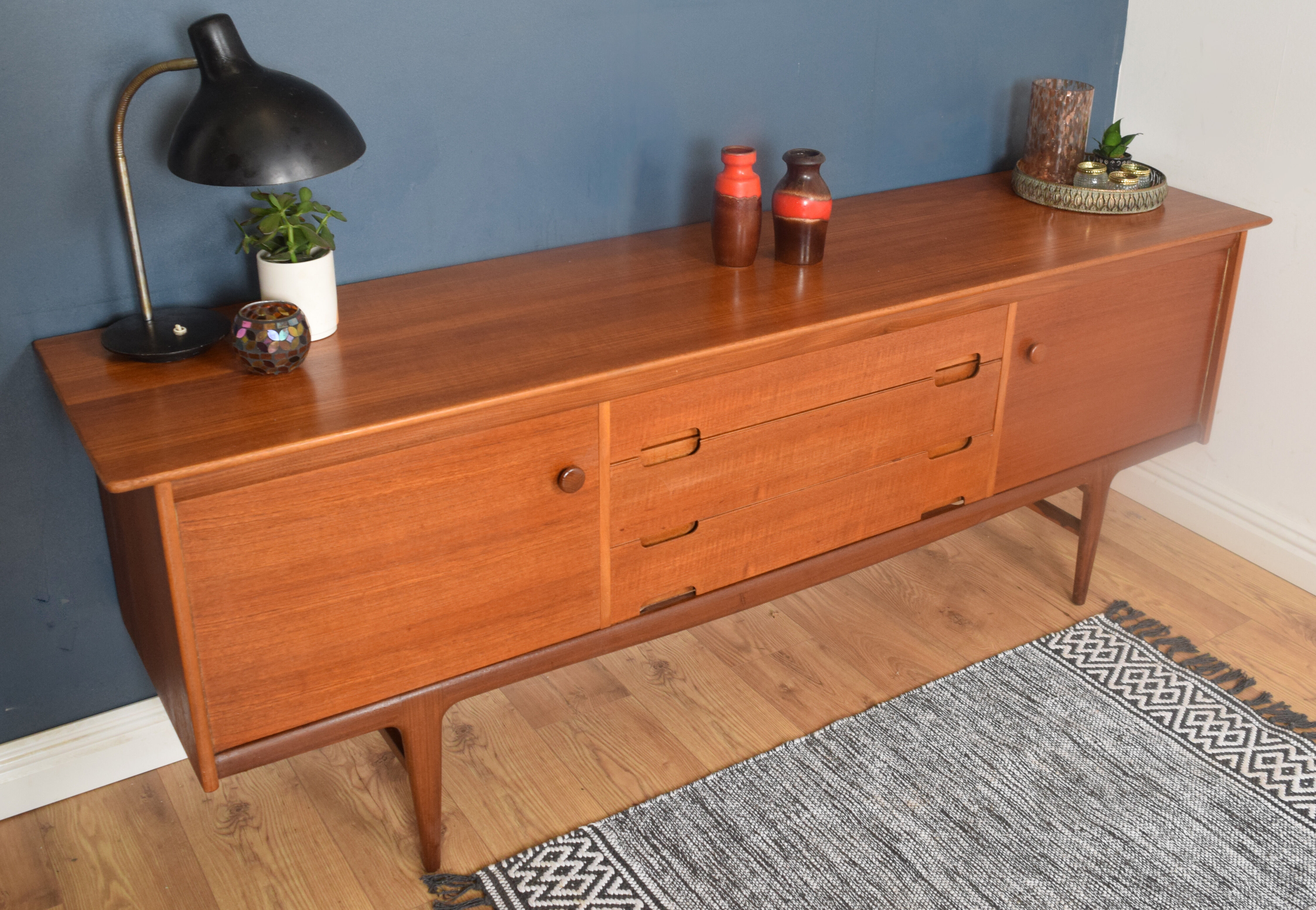 Restored Teak 1960s Long A Younger Sideboard
