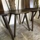 Set of 6 vintage brutalist chairs