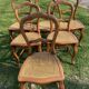 6 chaises Louis Philippe cannées