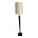 Wooden floor lamp - conical base and glass globe
