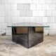 Square mirrored glass coffee table by Nanda Vigo for Acerbis, 1970s.