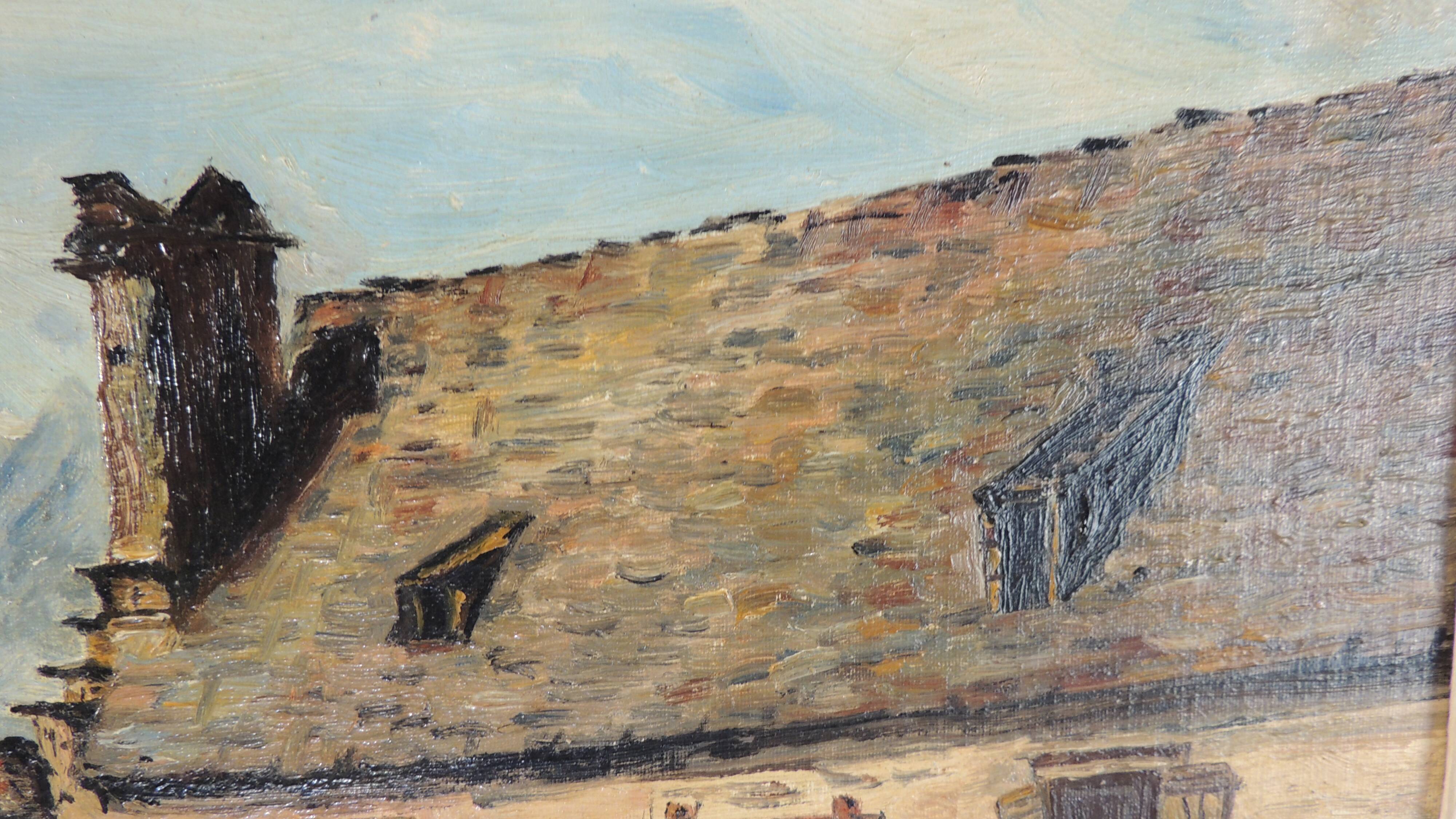 Oil painting on panels / Grange Hautes Pyrénées