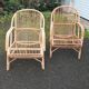 Paire de fauteuils rotin vintage