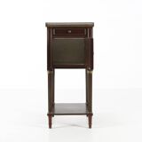 French 19th century Empire nightstand in wood with marble top