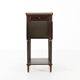French 19th century Empire nightstand in wood with marble top
