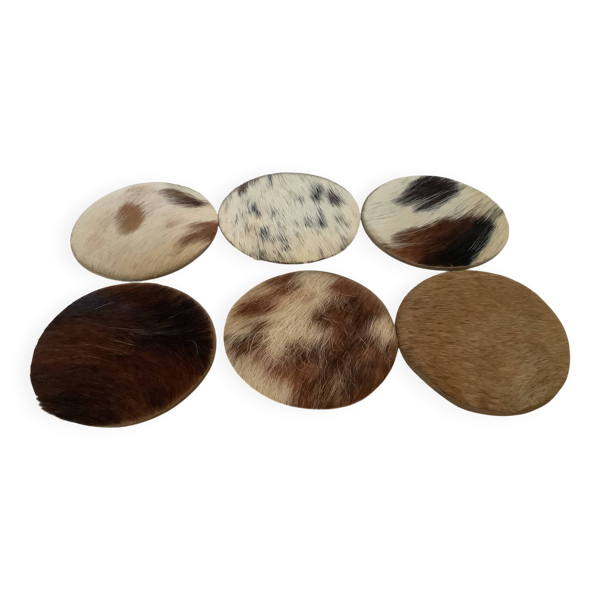 Six dessous de verre vaches