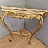 Console Vénitienne galbée en bois doré style louis XV époque XXeme