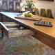 Large solid oak farmhouse table with two drawers 260 cm x 100 cm