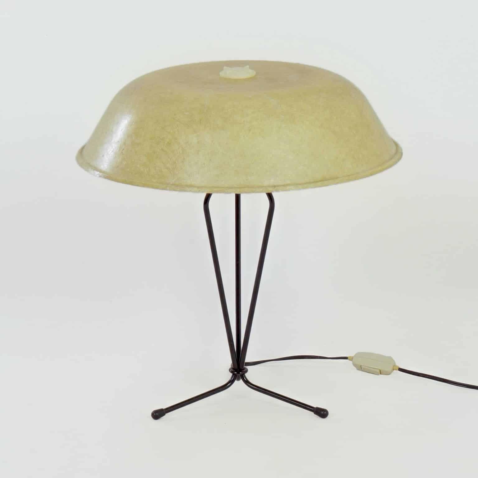Fiberglass table lamp by Louis Kalff for Philips, 1958.