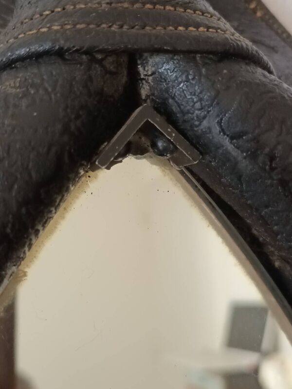 Miroir vintage sur collier de cheval